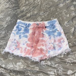 PacSun high rise festival tie-dye shorts